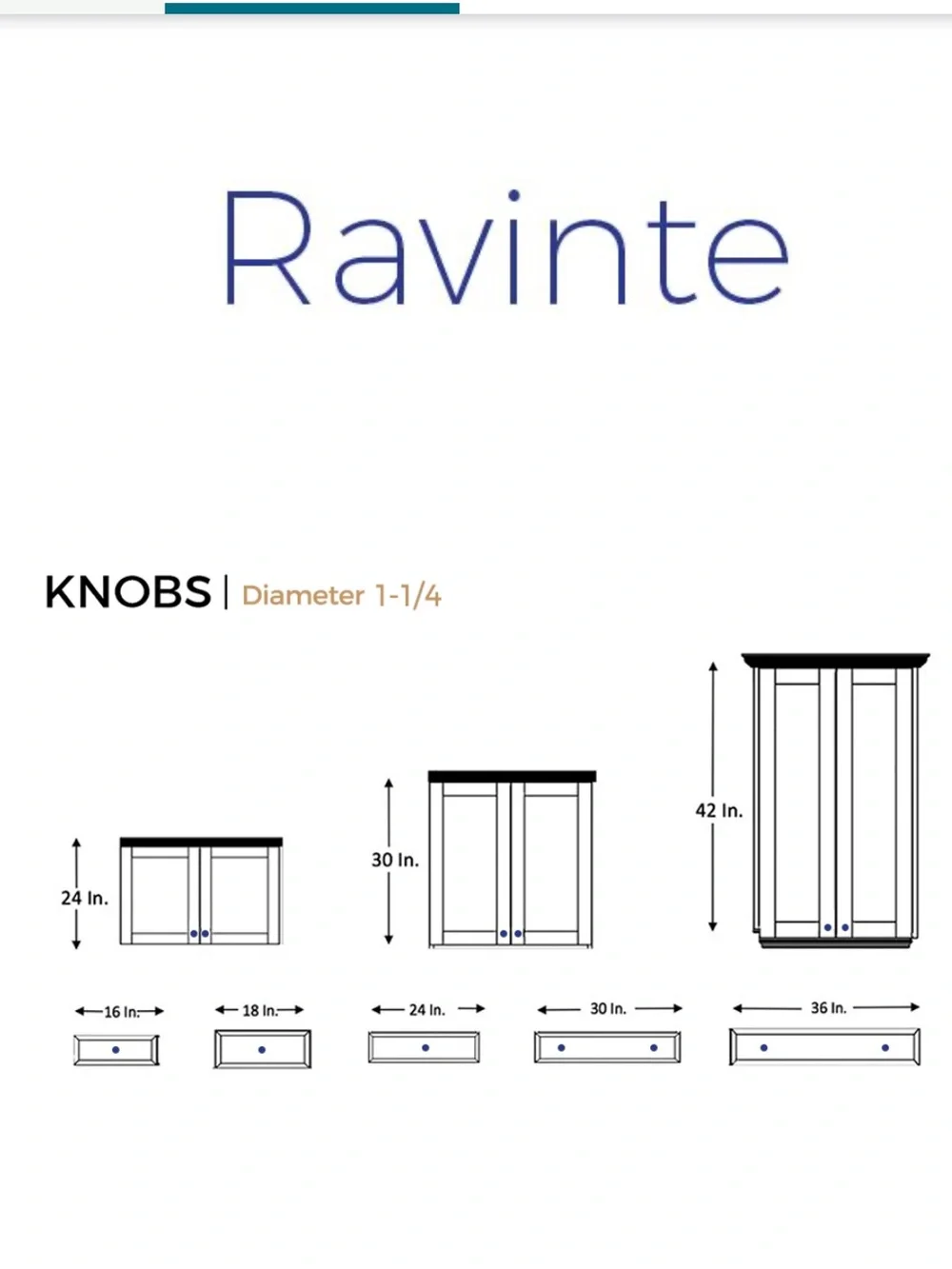 Ravinte Hardware RUSTIC KNOBS - Brushed Brass 1.25” (10 Pack)